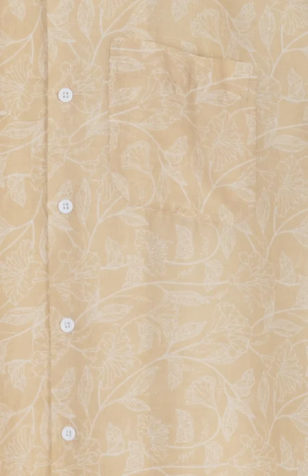 Printed Cotton Shirt – Light Yellow - Image 2