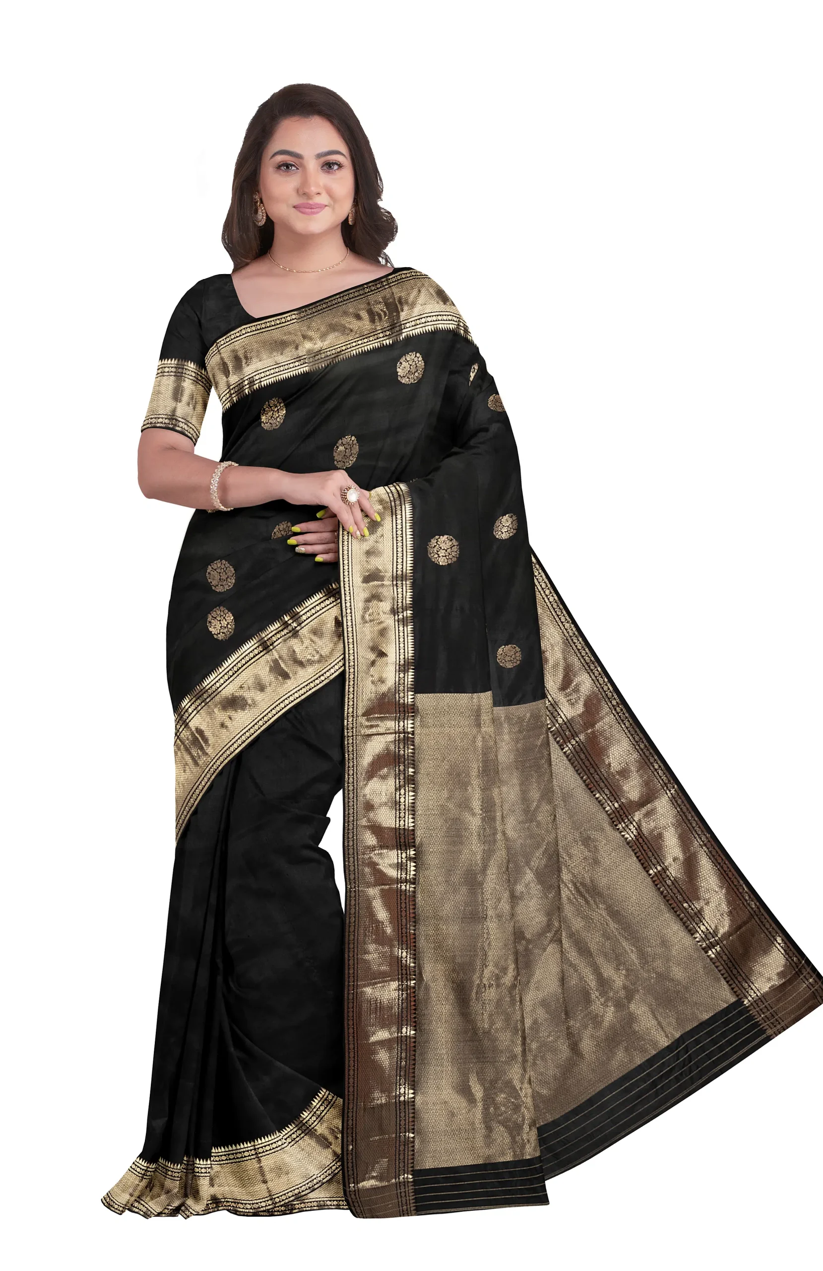 Baluchari Silk Saree - Black