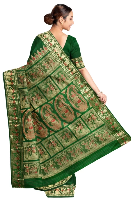 Swarnachuri Silk Saree - Green - Image 2