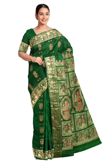 Swarnachuri Silk Saree - Green