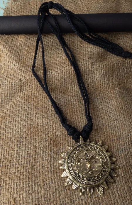 Dokra Neckpiece-Sun-Round - God