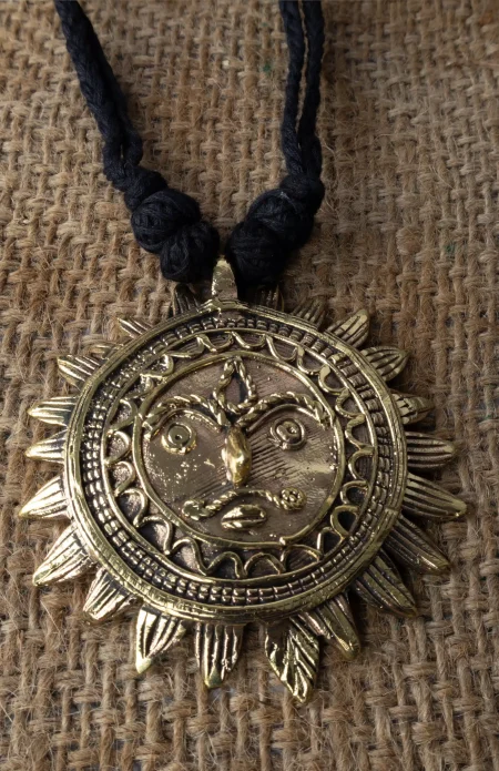 Dokra Neckpiece-Sun-Round - God - Image 2