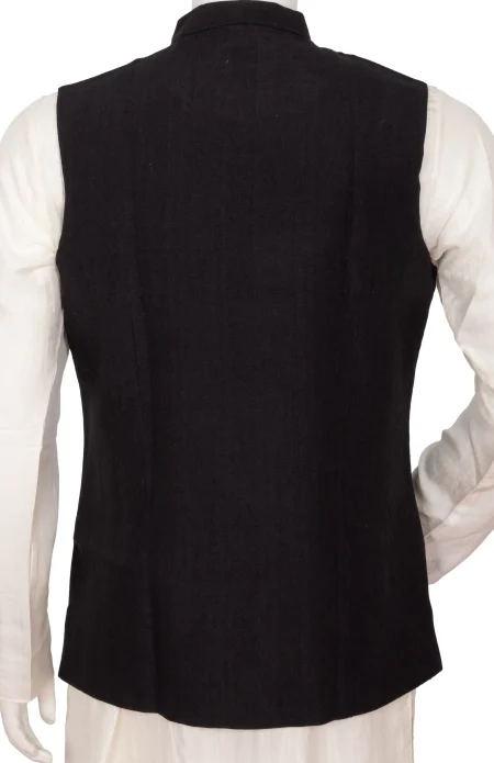 Linen Jacket – Black - Image 2