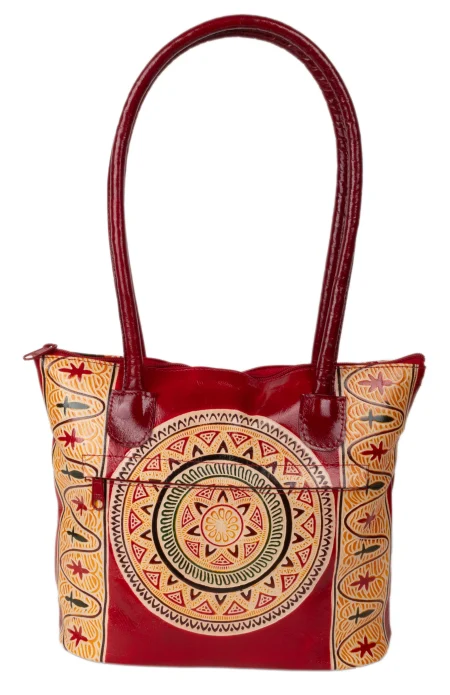 Shantiniketan Leather Ladies Handbag - Image 4