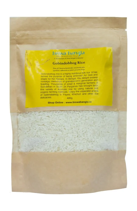 Poush Parban Hamper Combo (Gobindobhog Rice 400gm, Nalen Gur Tube 100 ml, Banolaukhi Ghee 250g, Natural Palm Jaggery Powder 400g) - Image 4