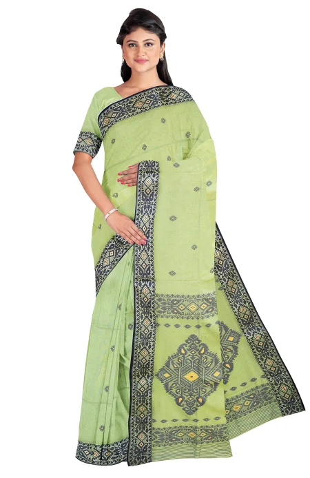 Tangail Cotton Saree - Green