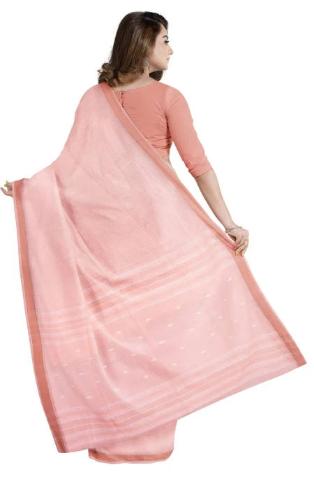 Santipuri Cotton Saree - Mary's Rose - Image 3