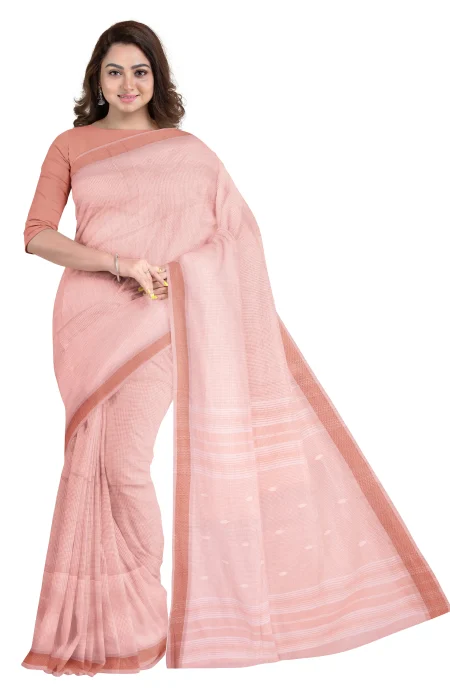 Santipuri Cotton Saree - Mary's Rose - Image 2