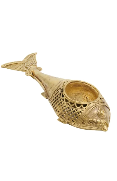 Dokra Candle Stand - Fish