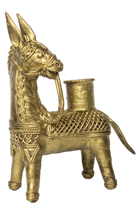 Dokra Candle Stand - Horse - Image 2