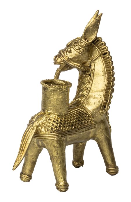 Dokra Candle Stand - Horse - Image 4