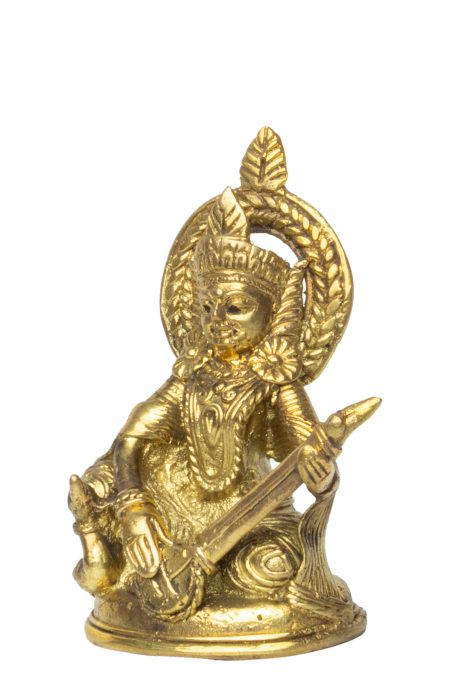 Dokra Table Top Saraswati - Sitting - Image 2