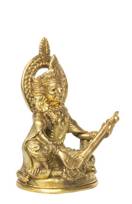 Dokra Table Top Saraswati - Sitting - Image 3