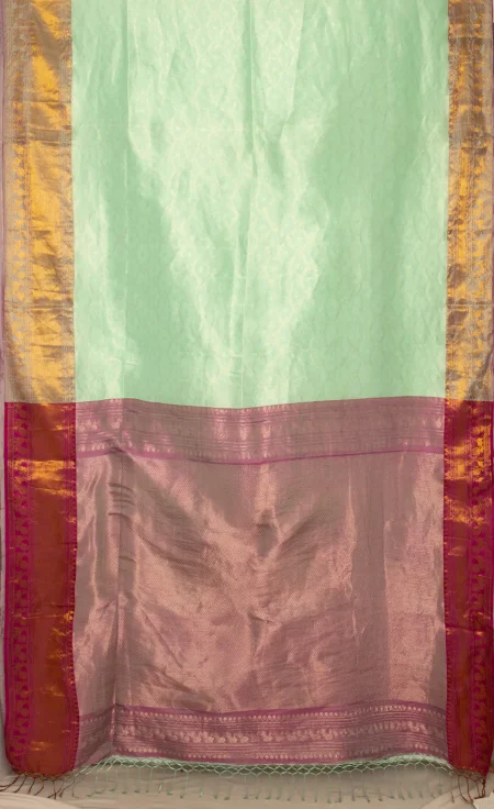 Handwoven Tangail Silk Saree - Multi Colour - Image 5