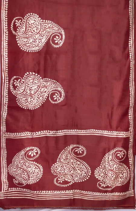 Batik Silk Saree - Multi Colour - Image 4