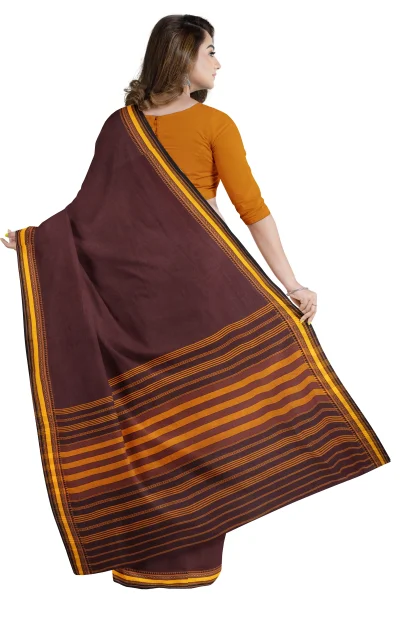Begumpuri Cotton Saree - Maroon