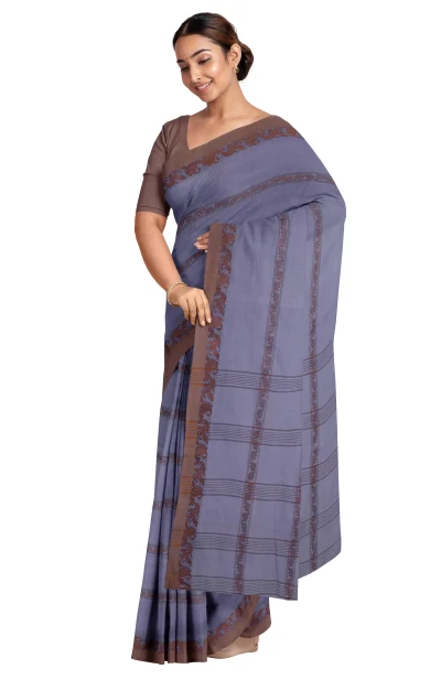 Santipuri Cotton Saree - Blue