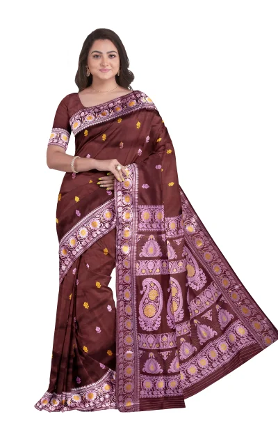 Baluchari Silk Saree - Rich Purple