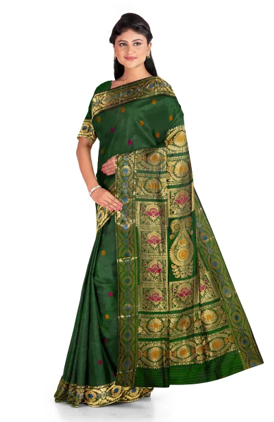 Baluchari Silk Saree - Green