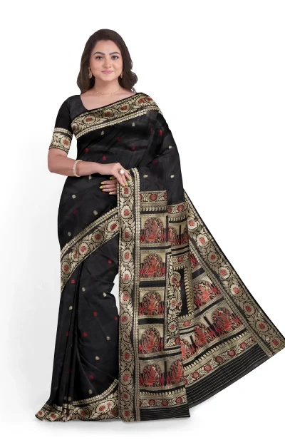 Baluchari Silk Saree - Black