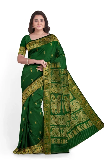 Baluchari Silk Saree - Green
