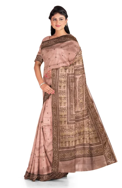 Baluchari Silk Saree - Peach