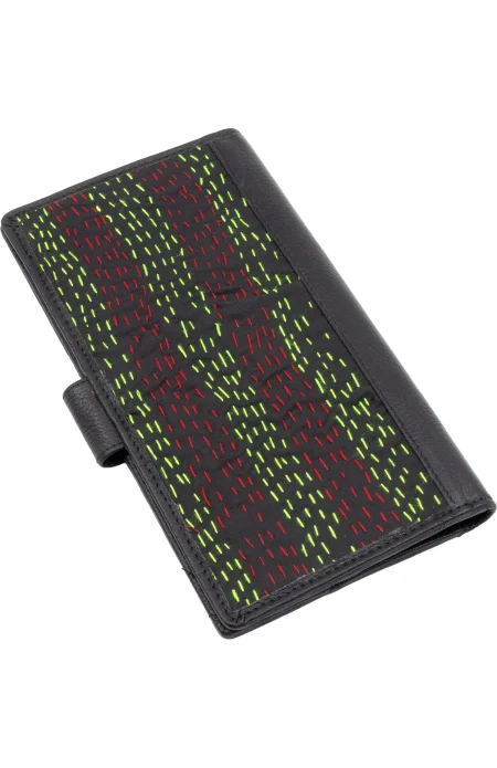Leather File Cover with Kantha Work - Image 3