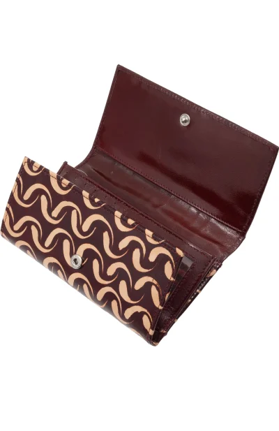 Shantiniketan Leather Ladies Wallet with Batik Design