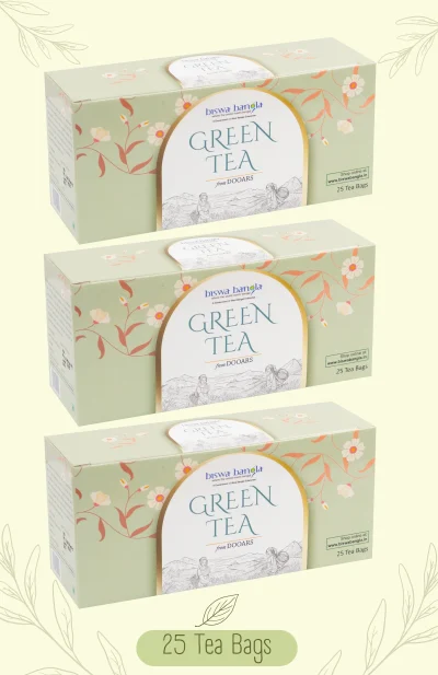 150g Green Tea Bags from Chengmari Tea Garden - Pack of 3