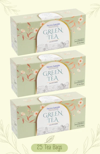 150g Green Tea Bags from Chengmari Tea Garden - Pack of 3