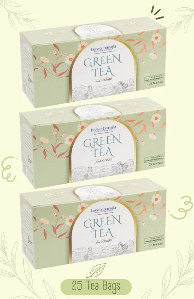 Green Tea Bags from Chengmari Tea Garden - Pack of 3
