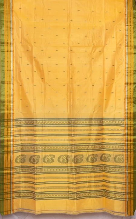 Garod Silk Saree - Lemon Yellow - Image 4