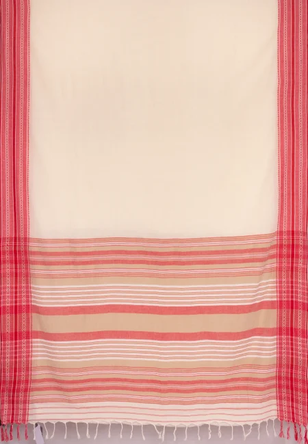 Begumpuri Cotton Saree - Off-White - Image 4