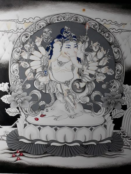 GANESHA (Sanrskrit) or CHOG DHAK (Tibetan) Painting - Image 3