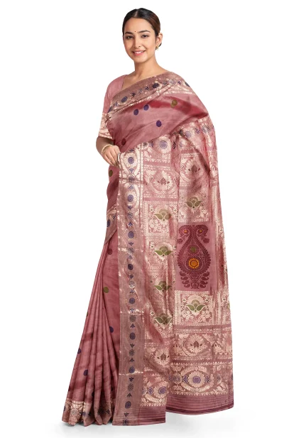 Baluchari Silk Saree - Peach