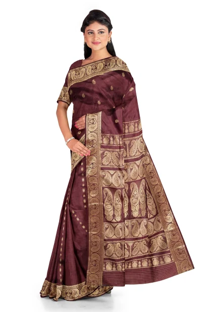 Baluchari Silk Saree - Brown
