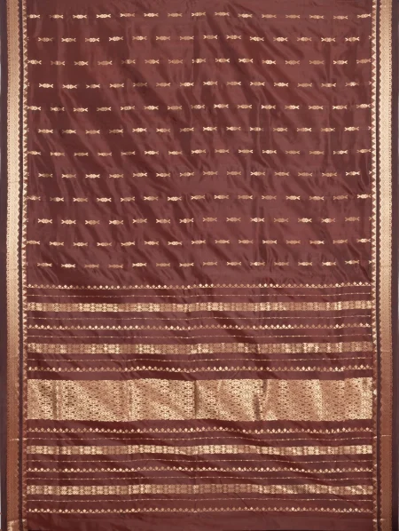 Garod Silk Saree - Brown - Image 4