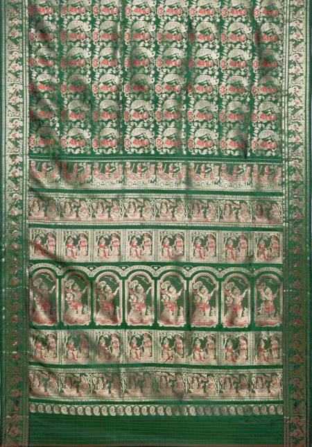 Swarnachari Silk Saree - Green - Image 4