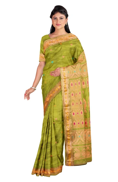 Swarnachari Silk Saree - Green