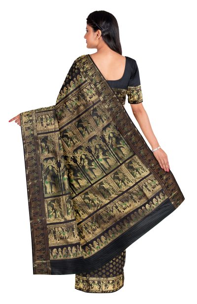 Swarnachari Silk Saree - Black