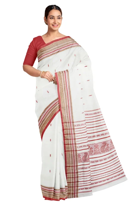 Garod Silk Saree - Off-White - Image 2
