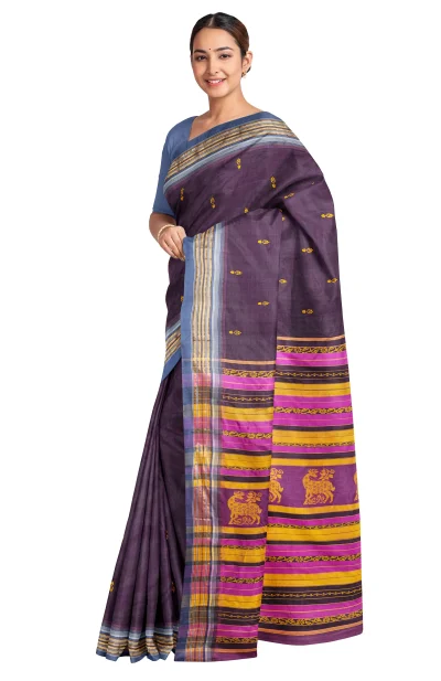 Garod Silk Saree - Violet
