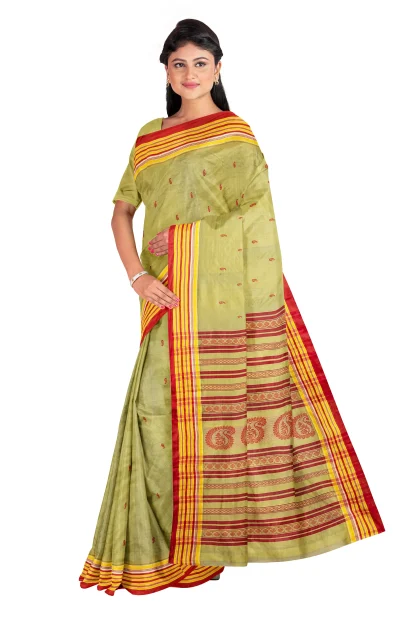 Garod Silk Saree - Mosh Green