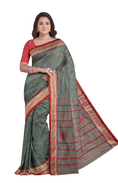 Garod Silk Saree - Mosh Grey