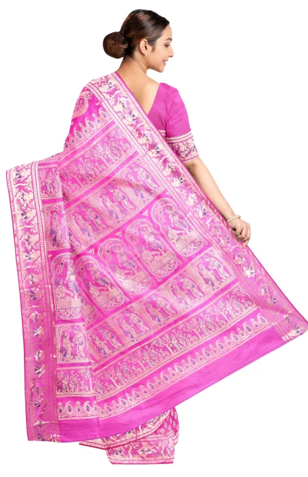 Swarnachari Silk Saree - Pink - Image 2
