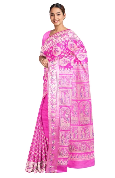 Swarnachari Silk Saree - Pink