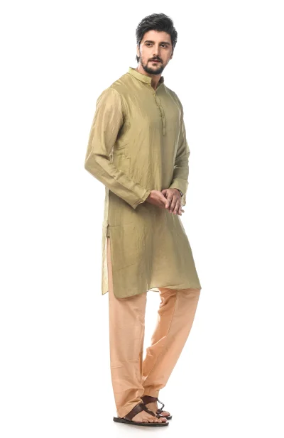 Garod Sabudana Kurta - Olive