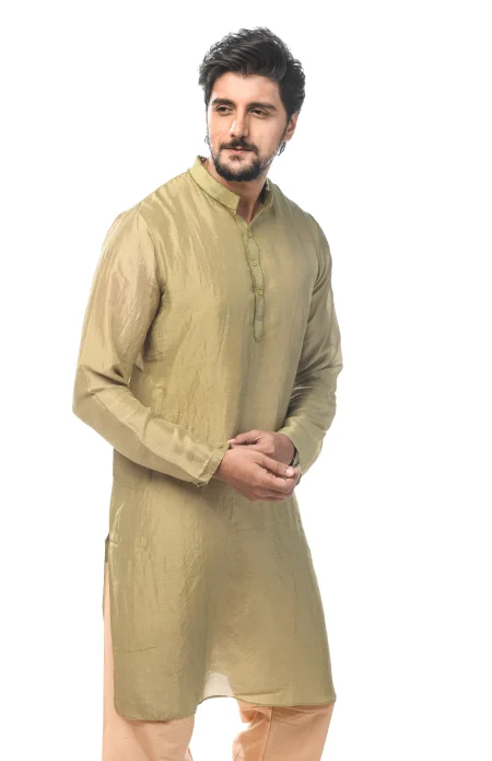 Garod Sabudana Kurta - Olive - Image 4