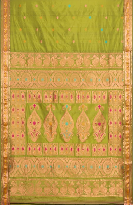 Swarnachari Silk Saree - Green - Image 4
