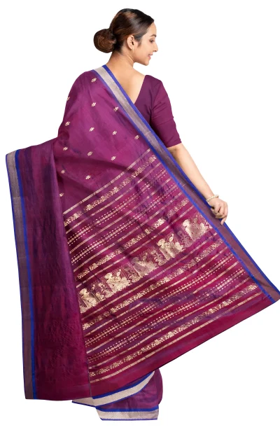 Garod Silk Saree - Magenta